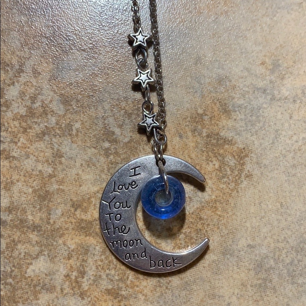 “I love you to the moon and back” necklace